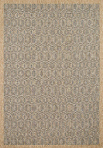 Tapis effet jute à motifs Bleu Nazar rugs