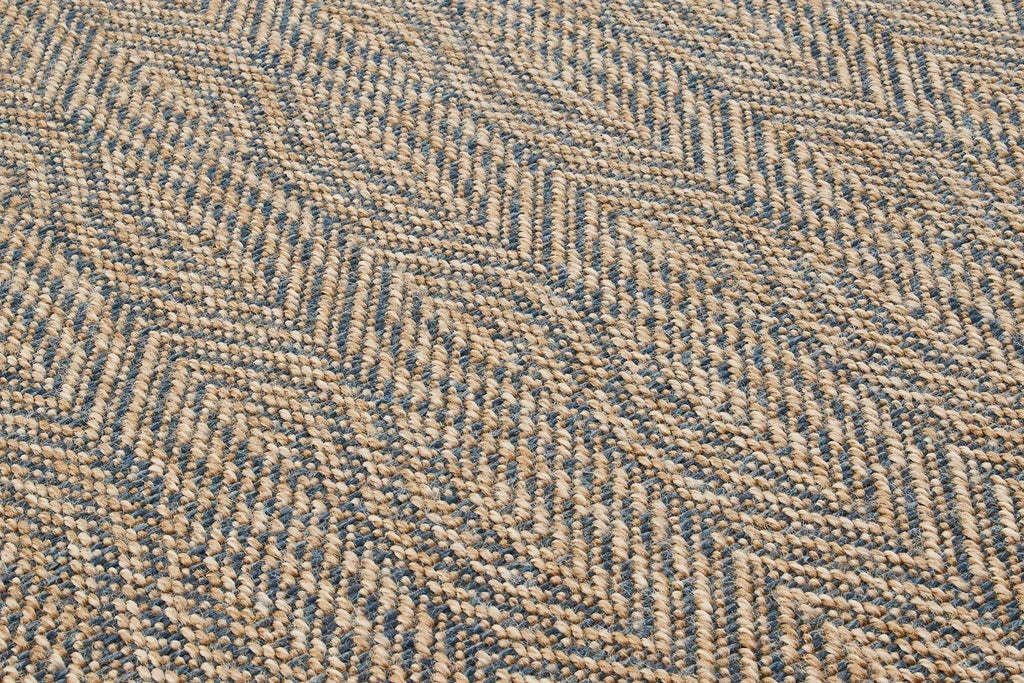 Tapis effet jute à motifs Bleu Nazar rugs