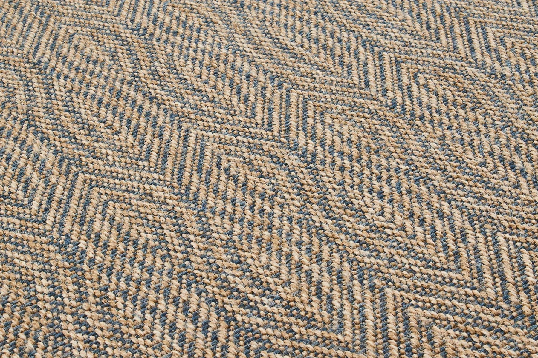 Tapis effet jute à motifs Bleu Nazar rugs