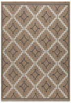 TULUM - tapis de salon - intérieur et extérieur noir - aspect jute  motifs  losanges  : TUL9041NOI - Nazar rugs