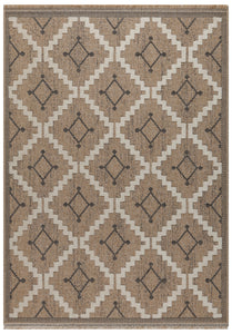TULUM - tapis de salon - intérieur et extérieur noir - aspect jute  motifs  losanges  : TUL9041NOI - Nazar rugs