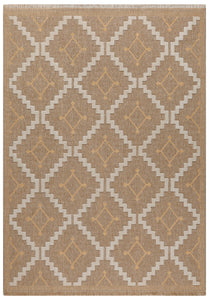 TULUM - tapis de salon - intérieur et extérieur jaune - aspect jute  motifs géométriques  : TUL9041JAU - Nazar rugs