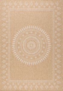 CarpetFine Tapis Jute Nele carré Couleur Naturelle Beige 250x250