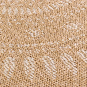 Tapis effet jute naturel à motif oriental  blanc Nazar rugs