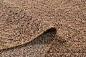Tapis effet jute naturel motif géométrique Nazar rugs