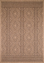 Tapis effet jute naturel motif géométrique Nazar rugs