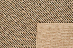 Tapis effet jute naturel motif noir Nazar rugs