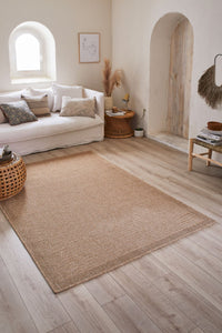 Tapis effet jute naturel uni Nazar rugs