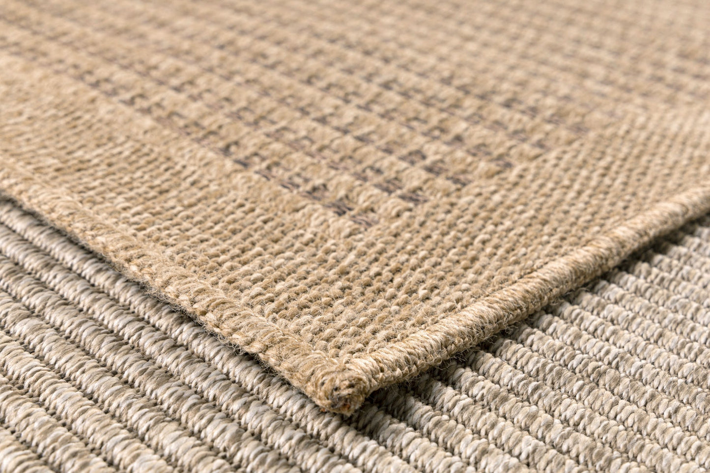 Tapis effet jute naturel uni marron Nazar rugs