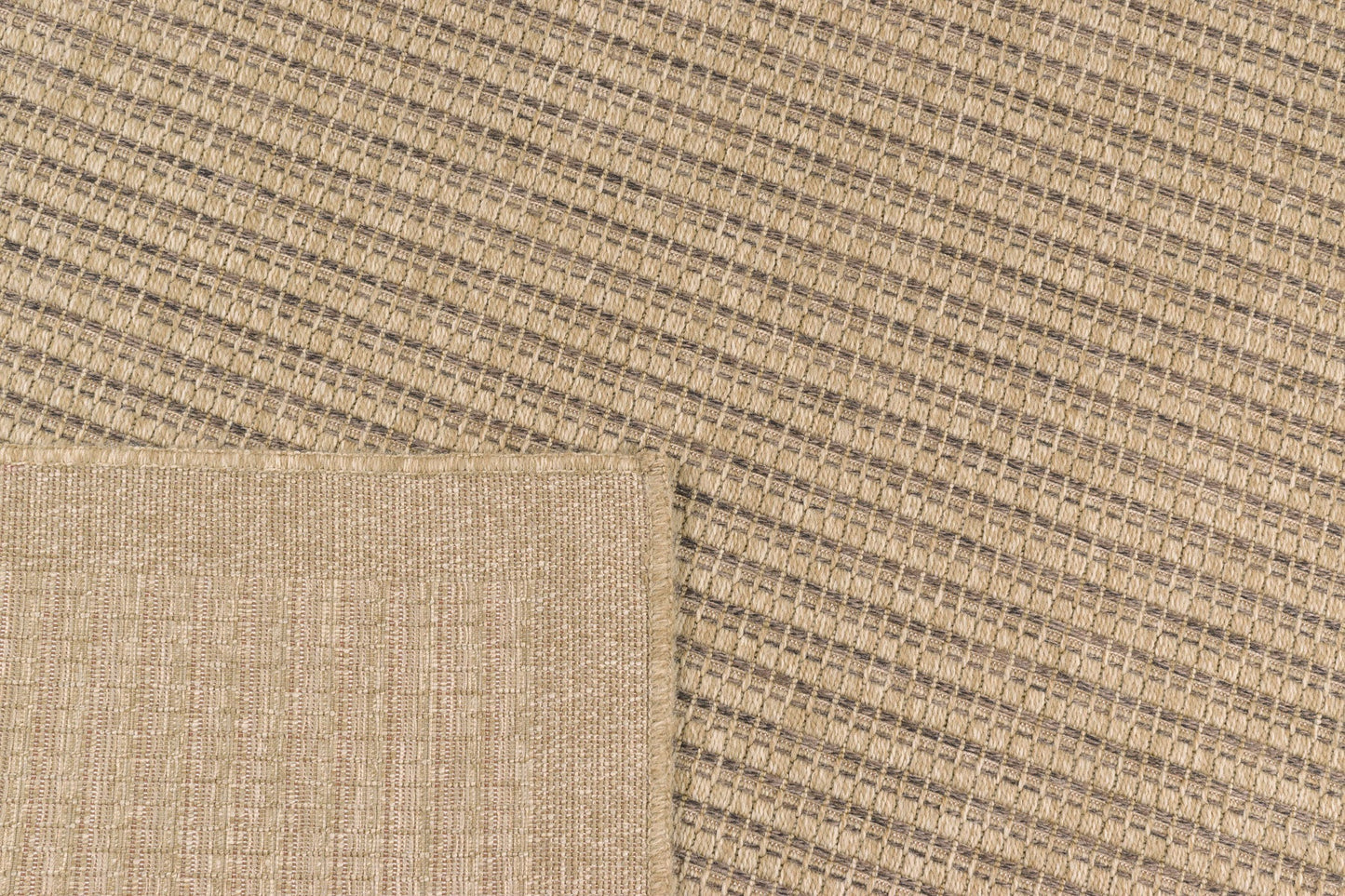 Tapis effet jute naturel uni marron Nazar rugs
