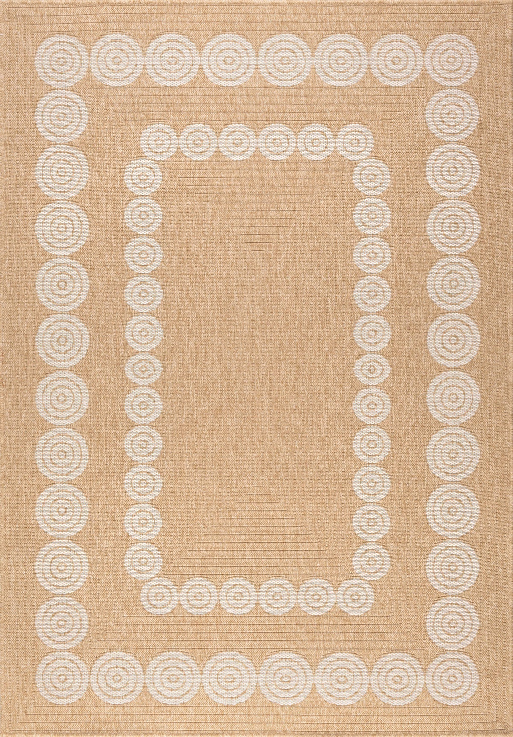 Tapis effet toile de jute à motif  blanc géométrique Nazar rugs