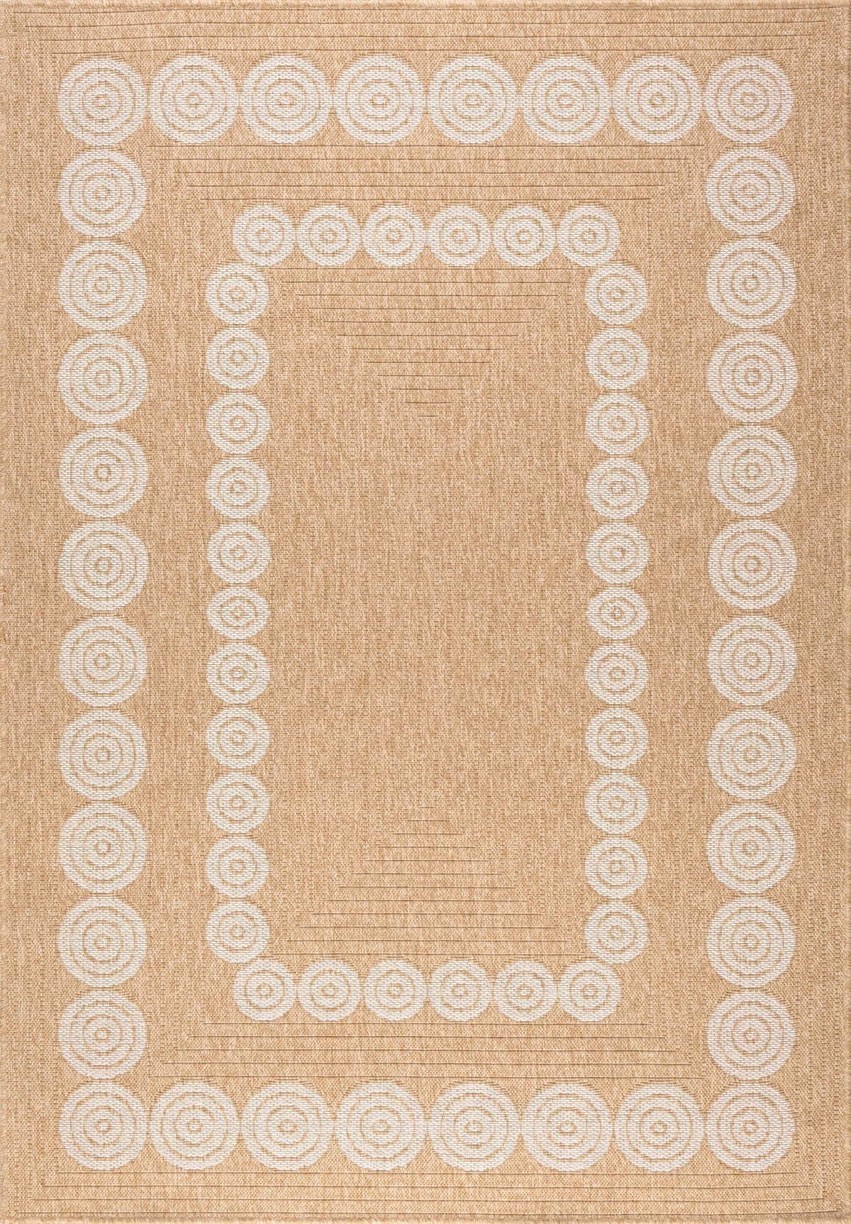 Tapis effet toile de jute à motif  blanc géométrique Nazar rugs