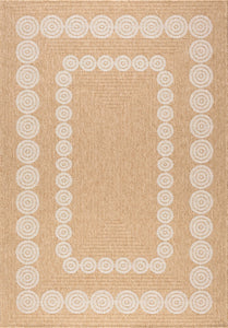 Tapis effet toile de jute à motif  blanc géométrique Nazar rugs