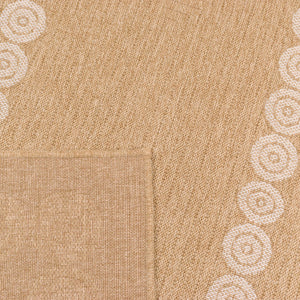 Tapis effet toile de jute à motif  blanc géométrique Nazar rugs