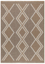 TULUM - tapis de salon - intérieur et extérieur marron - aspect jute  motifs géométriques : TUL9048MAR - Nazar rugs