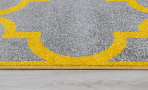 Tapis en laine artificielle  jaune et gris Nazar rugs