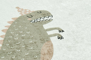 Tapis enfant à motifs dinosaures vert Nazar rugs