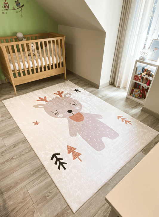 Tapis enfant motifs rennes Nazar rugs