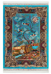 Tapis fait main turquoise Nazar rugs