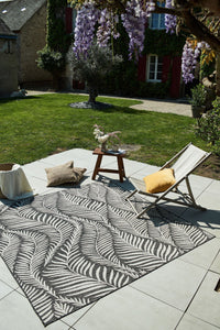 Tapis feuilles de palmier noir Nazar rugs