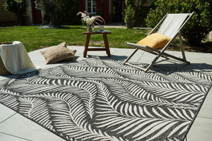 Tapis feuilles de palmier noir Nazar rugs