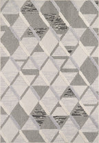 Tapis géométrique à relief losange anthracite Nazar rugs