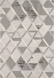 Tapis géométrique à relief losange anthracite Nazar rugs
