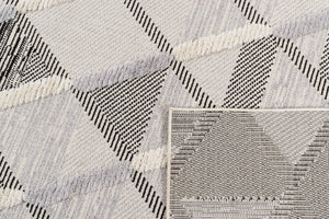 Tapis géométrique à relief losange anthracite Nazar rugs