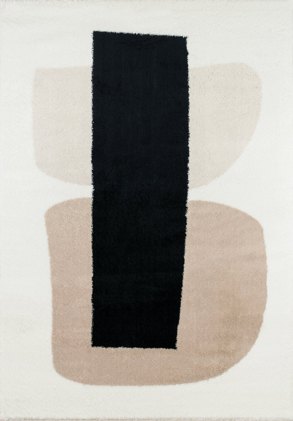 Tapis géométrique beige gris et noir Nazar rugs