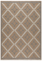 TULUM - tapis de salon - intérieur et extérieur bleu - aspect jute  motifs géométriques : TUL9041BLE - Nazar rugs