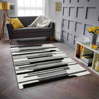 Tapis graphique gris et blanc Nazar rugs