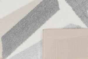 Tapis graphique gris, ivoire et beige Nazar rugs