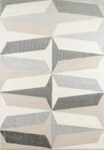 Tapis graphique gris, ivoire et beige Nazar rugs