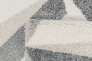 Tapis graphique gris, ivoire et beige Nazar rugs