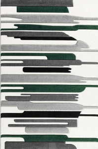 Tapis graphique vert et blanc Nazar rugs