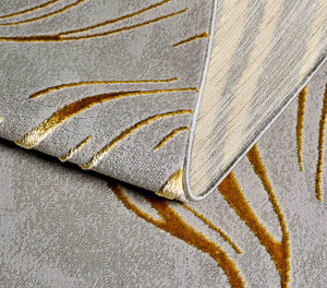 Tapis gris et doré Nazar rugs