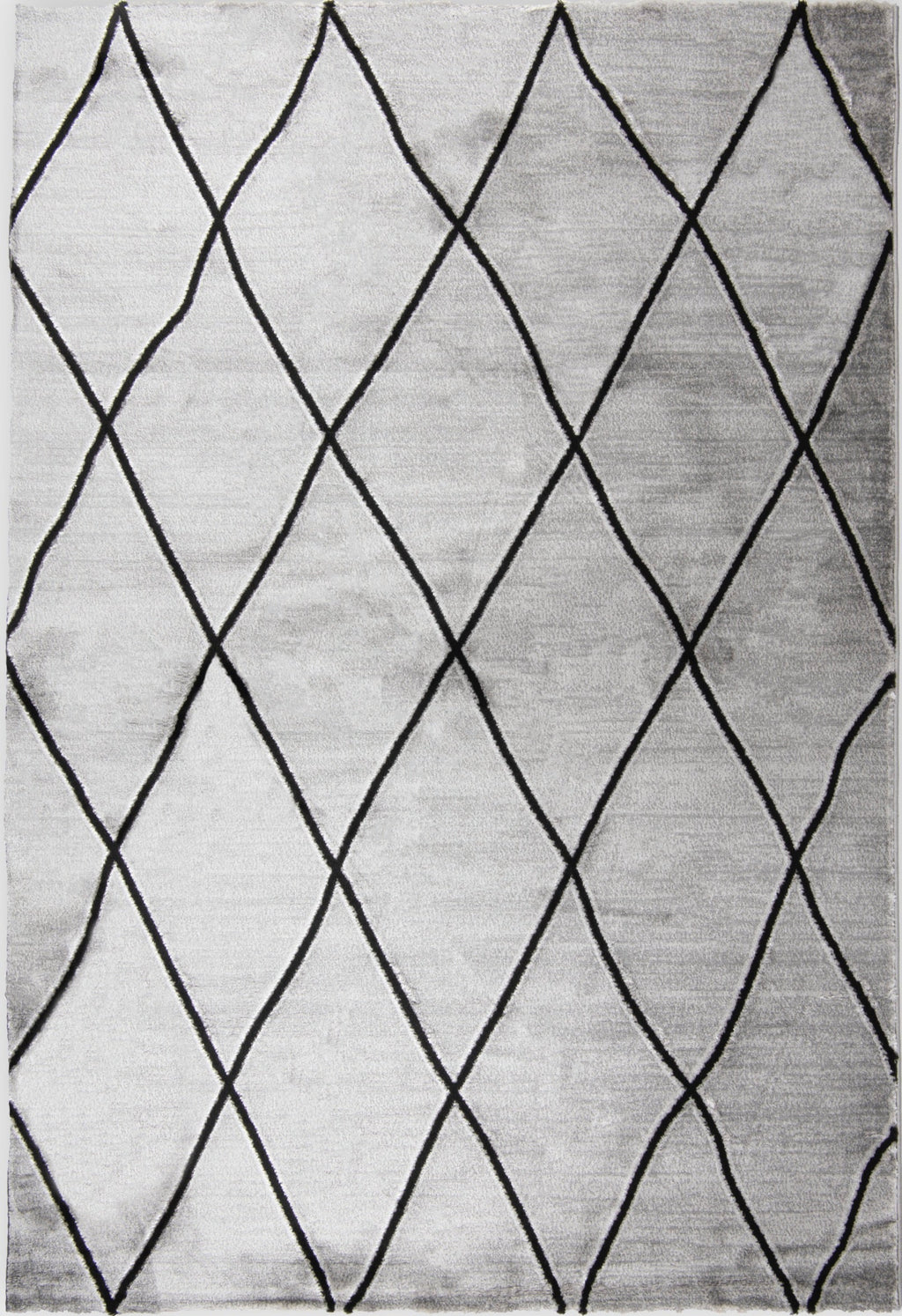 Tapis gris motif losange Nazar rugs