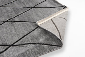 Tapis gris motif losange Nazar rugs