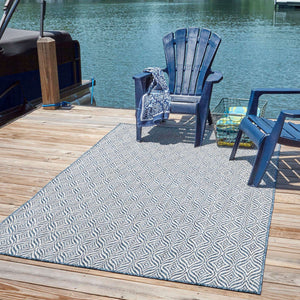 Tapis indoor outdoor bleu Nazar rugs