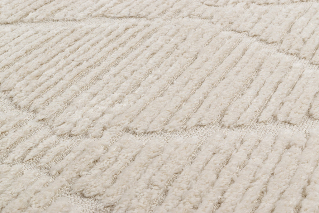 Tapis intérieur à relief crème Nazar rugs