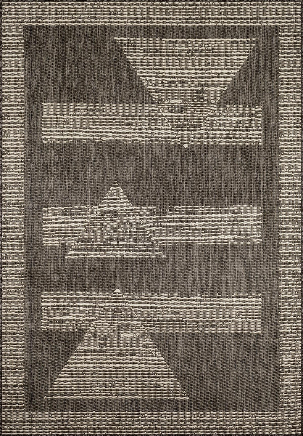 Tapis intérieur extérieur anthracite Nazar rugs
