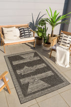 Tapis intérieur extérieur anthracite Nazar rugs