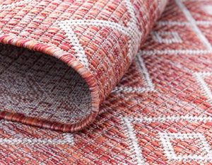 Tapis intérieur extérieur rouge Nazar rugs