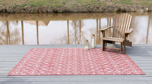 Tapis intérieur extérieur rouge Nazar rugs