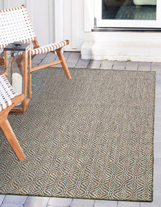 Tapis intérieur extérieur vert et blanc Nazar rugs