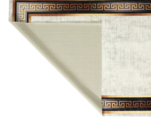 Tapis lavable motif doré Nazar rugs
