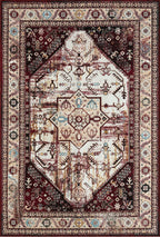 Tapis lavable rouge Nazar rugs