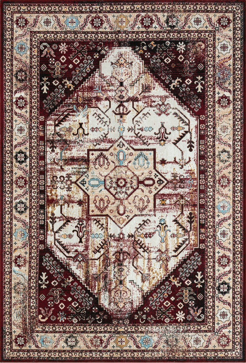 Tapis lavable rouge Nazar rugs