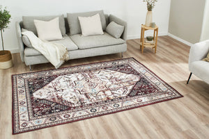 Tapis lavable rouge Nazar rugs