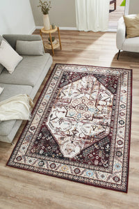 Tapis lavable rouge Nazar rugs